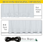 NICETOWN Blackout Outdoor Curtains for Patio Windproof 2 Panels Top & Bottom Pocket & Back Tab, Thermal Fixed Waterproof Safe Drapes Keep Privacy for Yard/Porch, Greyish White, W52 x L108
