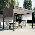 Universal Pergola Replacement Canopy Outdoor Canopy Shade Cover Waterproof Shade Top Cover for Outdoor Patio Porch Backyard(12 x 8 ft,Coffee)