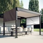 Universal Pergola Replacement Canopy Outdoor Canopy Shade Cover Waterproof Shade Top Cover for Outdoor Patio Porch Backyard(12 x 8 ft,Coffee)