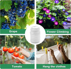 Decoroca Soft Plant Ties for Support - 65.6' Reusable Waterproof Plant Wire, Garden Twist, Office Organization and Decoration Binding（2pcs/White）