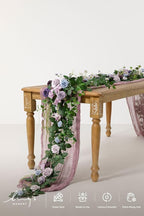 Artificial Flower Garland, 6 FT Purple Silk Trailing Eucalyptus Vine