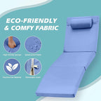 Chaise Lounge Chairs Outdoor Set of 6, Comfy Outside Wicker Patio Pool Lounge Chair w/ 5 Adjustable Back Angle, Cup Holder, Thicken Cushion