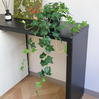 Fake English Ivy Plants in Pots Set of 2 – Realistic Artificial Ivy Greenery for Home Decor, Tabletop, Office, Shelf, Balcony or Bathroom – Lifelike Faux Hanging Vines, No Maintenance Required