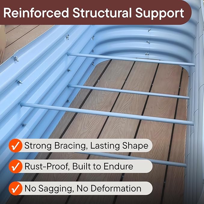 5-Pack 18” Tall Galvanized Raised Garden Beds – Everyday Kitchen Garden Layout, Fits 200 Sq Ft Patio or Backyard, 10x2x1.5 ft & 8x2x1.5 ft Metal Flower Bed for Herbs Vegetable-Brooklyn Grey