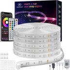Outdoor Led Strip Lights Waterproof 298ft (2*149ft), Ip65 Outside Led Light Strip Waterproof with Remote and App Control, Exterior Led Rope Lights Music Syne RGB Strip Lights for Bedroom Decor