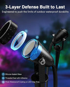 ANGELHALO Smart Landscape Spotlights, Low Voltage IP65 Waterproof Outdoor Spotlights Compatible with APP/Voice/Alexa Control, Color Changing Lights for Yard Garden Pathway Lawn, 6 Pack
