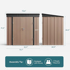 Gizoon 6' x 4' Outdoor Storage Shed - Image 8
