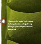 Hanging Planting Grow Bags, 64 Pockets Hanging Vertical Wall Planter Wall Mounted Grow Bag Outdoor Indoor Gardening Vertical Greening Flower Container, Planting Bags Storage Bags(1.0 m × 1.0 m, Green)