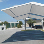 Eden's Decor Straight Flat-Edged Sun Shade Sail Rectangular 10' x 17' Grey UV-Blocking Outdoor Canopy Fabric Cloth Awning for Pergola Patio Garden Backyard Custom Size