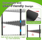 Abimars 5-Tier Greenhouse with Grow Light, Shelf Height Adjustable Metal Plant Shelf with PVC Cover and Wheels, Includes 5-Pack 2900K Full Spectrum Plant Lights, 21x49x80inch