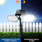 EMANER Motion Lights Solar Powered, Outdoor Solar Flood Lights, Stay On or Motion On/Off, Dusk to Dawn Security Solar Light, Landscape Spotlights for Garden Backyard Path, 8-Pack