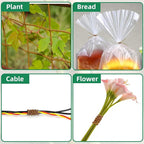 Decoroca Soft Plant Ties for Support - 65.6' Reusable Waterproof Plant Wire, Garden Twist, Office Organization and Decoration Binding（3pcs/Brown）