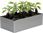 Vengarus 6x3x2FT Galvanized Raised Garden Bed Kit, Deep Root Planter Box for Vegetables, Flowers, Herbs, and Succulents - 269 Gallon Capacity,Silver