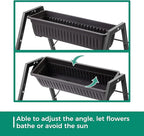 Raised Garden Planter Bed, Tiered Planter Stand with 5 Boxes, 25" Long*30" Wide*31" Tall, Vertical Raised Garden Bed for Herbs, Flowers, or Vegetables in Patio Balcony Indoor Outdoor