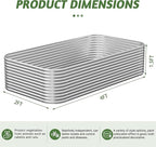 3 Pack Tall 4x2x1.5FT Raised Beds for Gardening, Corrugated Galvanized Steel Raised Garden Bed, Outdoor Metal Above Ground Garden Bed for Vegetables and Flowers