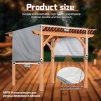 Universal Pergola Replacement Canopy Outdoor Canopy Shade Cover Waterproof Shade Top Cover for Outdoor Patio Porch Backyard(14 x 10 ft,Gray)