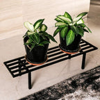 Zhongma One Tier Metal Plant Stand (35.43 L x 8.66 W x 7.9 H) Heavy Duty Plant Holder for Home, Window,Garden, Plant Lovers, Display Stand