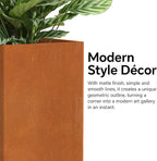 26 Inch Flower Pots - Tall Planter for Indoor or Outdoor Patio/Porch, All-Weather with Removable Insert Shelf | Modern Design for Plants, Flowers, Garden