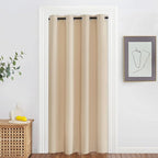 NICETOWN Doorway Curtain & Drape 78 inches Long - Grommet Thermal Insulated Privacy Blackout Window Treatment Soundproof for Bedroom/Living Room (Biscotti Beige, 1 Panel, W52 x L78)