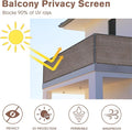 Balcony Privacy Screen, 3.3 x 35 ft Brown, 90% Shade Mesh