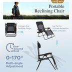 Sophia & William Oversized XXL Zero Gravity Chair Set of 2, Outdoor Recliner - Image 7