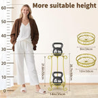 LASZOLA 2 Tier Gold Metal Plant Stand for Multiple Large Planters Indoor Outdoor Organizer, Heavy Duty Tall Flower Stand for Corner Patio Bathroom Office, Modern Sturdy Vertical Iron Rack, Cat Proof