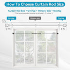 Silver Curtain Rods for Windows 28 to 48 Inch, 5/8" Diameter Heavy Duty Metal Adjustable Small Drapery Rod With Bracket