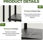 Bamworld Tall Plant Stand Indoor, Corner 7 Tier Metal Plant Shelf for Multiple Plants, Tiered Flower Pot Stands for Patio Garden Balcony Living Room Bedroom, Black