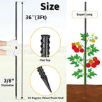 Rebar Stakes 36 inches 16-Pack Concrete Form Stakes Straight 3/8" Diameter - Image 2