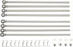 Amazon Basics Sturdy Adjustable Curtain Rod for Windows with Round Finials, Easy Installation, 1-Inch Rod, 36" to 72", Nickel, 1-Pack