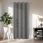 Joydeco Blackout Door Curtain for Doorway Privacy 78 Inches Long, Grommet Closet Curtain for Open Closet, Room Divider for Bedroom Living Room (Light Grey, 52Wx78L, 1 Panel)