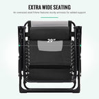 JEAREY Oversized Padded Zero Gravity Chairs, Folding Lounge Chair Outdoor Patio - Image 4