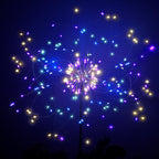 JJGoo Solar Firework Lights, 2 Pack 180 LEDs 2 Lighting Modes Solar Lights Outdoor Waterproof for Garden Patio Walkway Pathway Party Wedding Christmas Decorative - Colorful