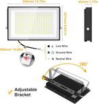 Onforu 200W LED Flood Lights Outdoor, 18000LM Bright Security Light, IP66 Waterproof Outdoor LED Lights, 6500K Daylight White Floodlight for Garage, Yard, Garden, Stadium, Playground, Arena(2 Pack)