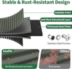 Kesfitt Raised Garden Bed, 4x2x1 FT Galvanized Steel Metal Raised Garden Bed, Oval Open-Bottom Design, 12-Inch Deep for Outdoor Vegetable & Herb Gardening, Volcanic Gray