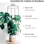 4 Pack 31'' Plant Trellis for Climbing Plants Indoor & Outdoor, Metal Trellis for Potted Plants, Plant Support for Houseplant, Vines, Pothos, Rose, Ivy, and Flowers, Black