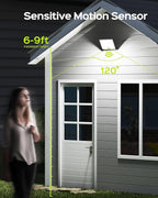 JACKYLED Solar Lights Outdoor Waterproof, Motion Sensor Flood Light 113 LED Bright Cool White Dusk to Dawn Solar Powered Outdoor Lights for Backyard Porch Garden Patio Garage (3 Pack)