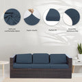 Cushion Covers 8 Pack Stretch Grey Blue Outdoor Patio Sofa