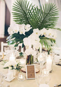 Artificial Palm Fronds Set of 5, 34 Inch Plastic Greenery