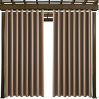 Waterproof Outdoor Curtain W105 x L95 - Grommet Top Sunlight Blocking Window Treatment Drapes Blackout Curtains for Home Bedroom Living Room Outdoor Patio Porch Pergola Cabana Gazebo (Camel Brown)