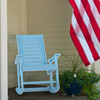 GREENVINES Outdoor Rocking Chairs | Set of 2 | Porch Rocker | HDPE Plastic | Arctic | Oversized Rockers | High Back | Big & Tall | Ladder Back | for Patio Outside Backyard Balcony Garden