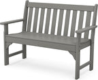 POLYWOOD GNB48GY Vineyard 48" Bench, Slate Grey