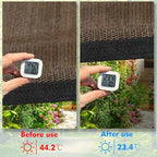 90% Shade Cloth Sun Fabric Privacy Screen Cover for Patio Garden Pergola Canopy with Gromments (Mocha, 8X10 FT)