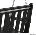 POLYWOOD GNS60BL Vineyard 60" Outdoor Swing, Black