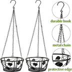 Goaste 2 Pack Metal Plant Hanger, Hanging Plant Holder with Ceiling Hook, Modern Plant Hanging Basket, Decorative Planter Flower Pots Shelf for Indoor Outdoor Use, Home Decor