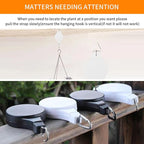5PCS Plant Pulley System - Retractable & Adjustable Hanger for Indoor/Outdoor Use， Heavy Duty Pulley Hook for Hanging Baskets, Flower Pots, Plants, and Bird Feeders(5Pcs-White)
