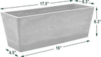 Arcadia Garden Products PSW U45CT Plastic/Stone/Wood Composite Simplicity Window Box, No Drainage Hole (Drillable), 17.5" x 7" x 6", Cement Color