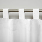 Exclusive Home Cabana Solid Indoor/Outdoor Light Filtering Hook-and-Loop Tab Top Curtain Panel Pair, 54"x63", White