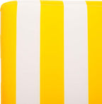 SAFAVIEH Outdoor Collection Gillian Heather Tan & Yellow Stripe Chaise Lounge Chair (Fully Assembled)