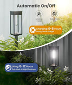 Solar Pathway Lights Outdoor, 12 Pack Bright Solar Lights Outdoor, Auto On/Off, IP65 Waterproof Landscape Lighting for Yard Patio Walkway Driveway Pathway (Cool White)